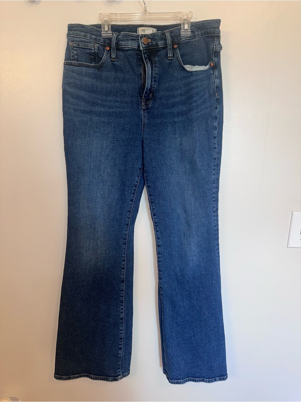 Madewell Dark Blue Skinny Flare Jeans